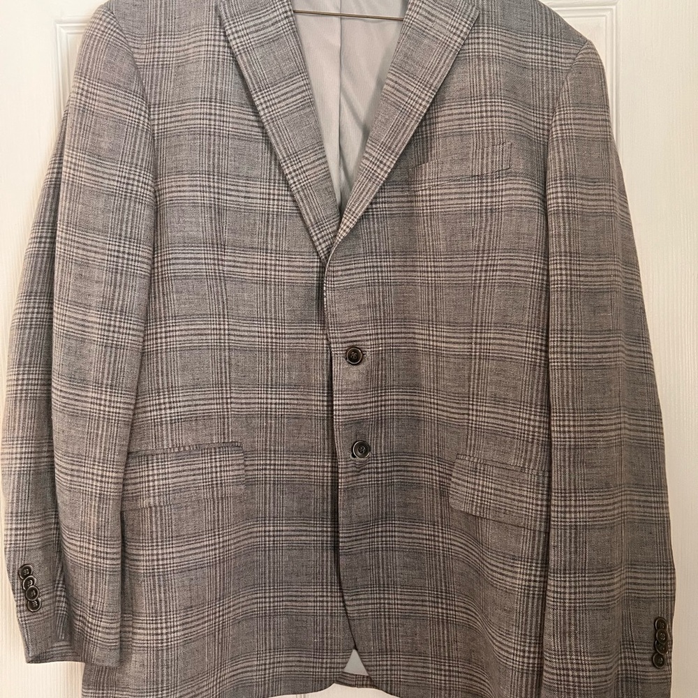 Jos. A. Bank Charcoal Plaid Blazer